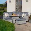 Maze Rattan Garden Furniture Ascot Square Corner Dining Set with Rising Table 