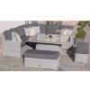 Maze Rattan Garden Furniture Ascot Deluxe Corner Dining Set with Rising Table & Ice Bucket