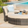 Maze Rattan Garden Furniture Brown Chelsea Lifestyle Sofa Set With Glass Top