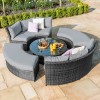 Maze Rattan Garden Grey Chelsea Lifestyle Sofa Set & Glass Top