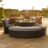 Maze Rattan Garden Grey Chelsea Lifestyle Sofa Set & Glass Top