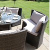 Maze Rattan Garden Furniture Dallas Brown Round Sofa Weatherproof Dining Set