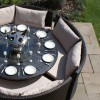 Maze Rattan Garden Furniture Dallas Brown Round Sofa Weatherproof Dining Set