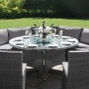 Maze Rattan Garden Furniture Dallas Grey Sofa Dining Set