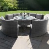 Maze Rattan Garden Furniture Dallas Grey Sofa Dining Set