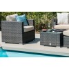 Maze Rattan Garden Furniture Georgia Brown Ice Bucket 2 Seat Sofa Set