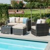 Maze Rattan Garden Furniture Georgia Brown Ice Bucket 2 Seat Sofa Set