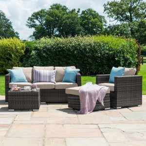 Maze Rattan Garden Furniture Georgia Garden Brown 3 Seat Sofa Set With Ice Bucket Maze Rattan Garden Furniture Georgia Garden Brown 3 Seat Sofa Set With Ice Bucket