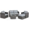 Maze Rattan Garden Furniture Grey Georgia 2 Seat Sofa Set with Ice Bucket