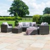 Maze Rattan Garden Furniture Grey Georgia 3 Seat Sofa Set with Ice Bucket