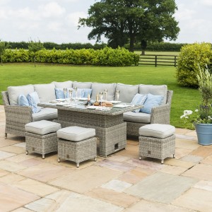 Maze Rattan Furniture Garden Oxford Ice Bucket Corner Dining Set with Rising Table Maze Rattan Furniture Garden Oxford Ice Bucket Corner Dining Set with Rising Table