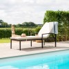 Maze Rattan Garden Furniture Austin Brown Sunlounger