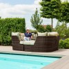 Maze Rattan Garden Furniture Cheltenham Brown Daybed