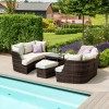 Maze Rattan Garden Furniture Cheltenham Brown Daybed