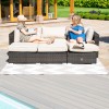 Maze Rattan Garden Furniture Rio Brown Corner Group