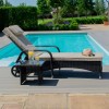 Maze Rattan Garden Furniture Florida Brown Sunlounger Set