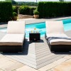 Maze Rattan Garden Furniture Orlando Brown Sunlounger Set