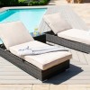 Maze Rattan Garden Furniture Orlando Brown Sunlounger Set