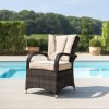 Maze Rattan Garden Furniture  Texas Brown 6 Seater Rectangle Ice Bucket Table Set