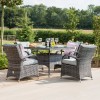 Maze Rattan Garden Furniture Texas Grey 4 Seater Square Table Set