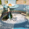 Maze Rattan Garden Furniture Texas Grey 6 Seater Round Ice Bucket Table Set