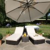 Maze Rattan Garden Furniture Orlando Brown Sunlounger Set