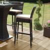 Maze Rattan Garden Furniture Brown 4 Seat Square Bar Set with Ice BucketÂ Â 