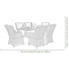 Maze Rattan Garden Furniture Victoria 6 Seat Rectangular Dining Set with Square Chairs