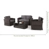 Maze Rattan Garden Furniture Victoria 2 Seat Sofa Set