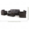 Maze Rattan Garden Furniture Victoria 3 Seat Sofa Set