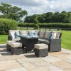 Maze Rattan Garden Furniture Kingston Brown Corner Dining Set With Rising Table