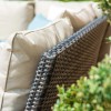 Maze Rattan Garden Furniture Richmond Brown Corner Bench Set with Rising Table