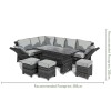 Maze Rattan Garden Furniture Henley Grey Corner Sofa with Reclining Arms