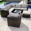 Maze Rattan Garden Furniture Brown London Corner and Chair