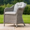 Maze Rattan Garden Furniture Oxford 4 Seat Round Dining Set with Heritage Chairs