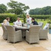 Maze Rattan Garden Furniture Oxford Oval Ice Bucket Table with 8 Venice Chairs & Lazy Susan