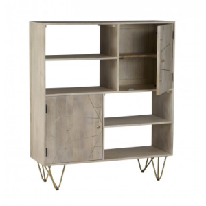 Indian Hub Mango Light Gold Furniture Display Cabinet Indian Hub Mango Light Gold Furniture Display Cabinet
