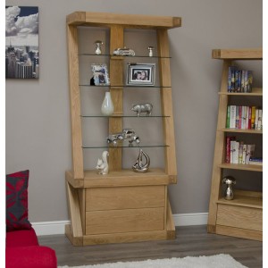 Z Solid Oak Furniture Display Cabinet Z Solid Oak Furniture Display Cabinet