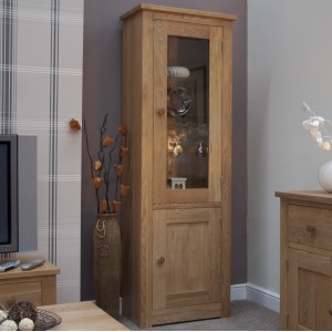 Torino Solid Oak Furniture 1 Door Glass Display Unit Torino Solid Oak Furniture 1 Door Glass Display Unit