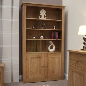 Torino Solid Oak Furniture 2 Door Bookcase Torino Solid Oak Furniture 2 Door Bookcase