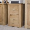 Torino Solid Oak Furniture 2 Drawer Filing Cabinet