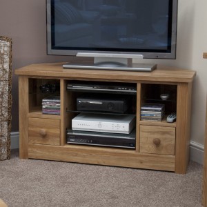 Torino Solid Oak Furniture Corner TV Unit Torino Solid Oak Furniture Corner TV Unit