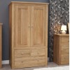 Torino Solid Oak Furniture Gents Wardrobe