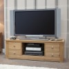 Torino Solid Oak Furniture Large Plasma Unit