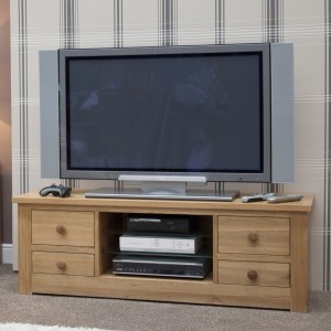 Torino Solid Oak Furniture Large Plasma Unit Torino Solid Oak Furniture Large Plasma Unit