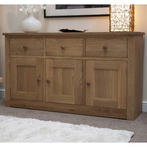 Torino Solid Oak Furniture Large Sideboard Torino Solid Oak Furniture Large Sideboard
