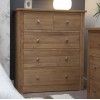 Torino Solid Oak Furniture Wide 2 Over 3 Chest
