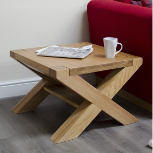 Trend Solid Oak Furniture X-Leg 2'x2' Coffee Table
