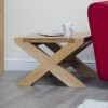Trend Solid Oak Furniture X-Leg 2'x2' Coffee Table