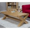 Trend Solid Oak Furniture X-Leg 4ft x 2ft Coffee Table